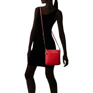 Used Michael Kors Riley Red Flat Crossbody